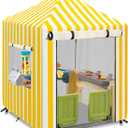 Outdoor Playhouse Cover,600D Heavy Duty Waterproof Play House Covers,56" W x56 D x60 H,Suitable for All Around Playtime Patio with Canopy Playset -Yellow