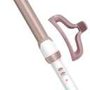 Conair Double Ceramic 1-Inch Curling Wand with Claw Clip, Produces Flawless Waves, Curling Iron for Use on Medium and Long Hair, 30 Heat Setting Curling Iron, White