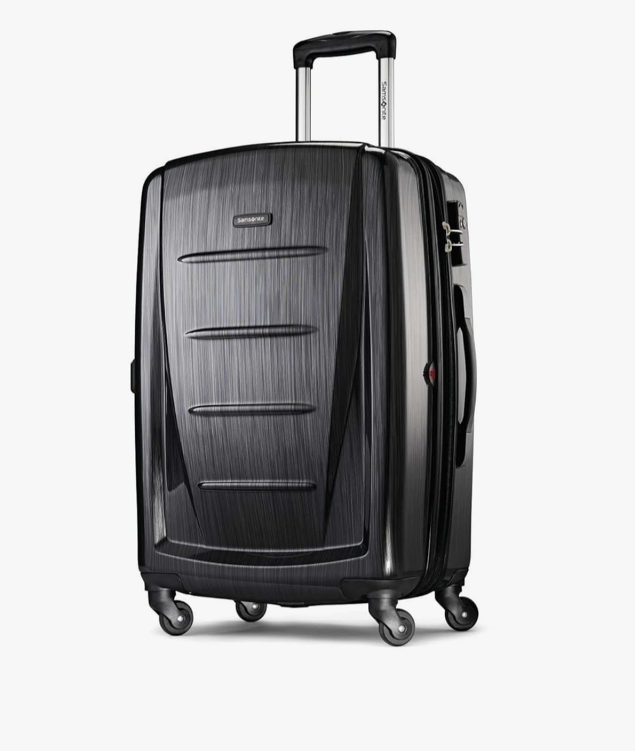 Samsonite Winfield 2 Hardside Expandable Luggage with Spinner Wheels, Brushed Anthracite, Checked-Medium 24-Inch