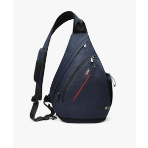 TUDEQU Sling backpack, 8 Pockets Sling Bag Crossbody, 19L Large Sling Bag for Men Travel Crossbody Backpack Hiking Outdoor