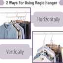 Mr. Pen- Space Saving Hangers for Clothes, 24 pcs, White, Plastic Multi Clothes Hangers Space Saving, 5 Slots, 360 Rotating Hooks, Back to School Supplies