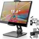 AboveTEK Business Kiosk Aluminum Tablet iPad Stand, 360 Swivel Tablet & Phone Holders for Any 4"-15.6" Display Tablets/Cell Phones/Portable Monitor, Sturdy for Store POS Office (Grey)