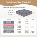 Yoovat Couch Cushion Covers for Sofa Couch Covers Wear-Resistant Universal Sofa Cover Washable Stretch for Sectional Slipcovers (Texture-Light Coffee,Large Single Seat Cover)