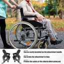 Hariendny Heavy Duty Wheelchair Brakes, Wheel Locks, Universal Brake Replacement Parts for 7/8" Tubing, Side Mount Bolt on Style (1 Pair)