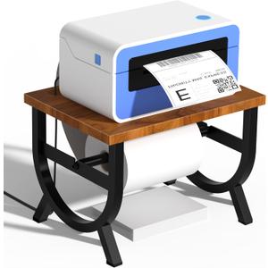 Label Holder for Rolls and Fan-Fold Labels, Thermal Label Holder, Shipping Label Roll Holder for Desktop Thermal Printer, Label Printer Accessory Supplies for Office, Small Business, Home (Retro Color)