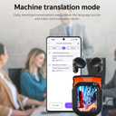 NE20 AI Translation Earbuds Real Time Wireless Bluetooth 6.0 AI Headphones LCD Touch Screen Support 148 Languages Translation Real Time Translator Earbuds Support Playing Music Phone Calls