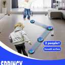 2 x Air Powered Soccer Ball for Indoor & Outdoor Play Springy Rebound Rope with Mini Goals, Fun for Kids & Families