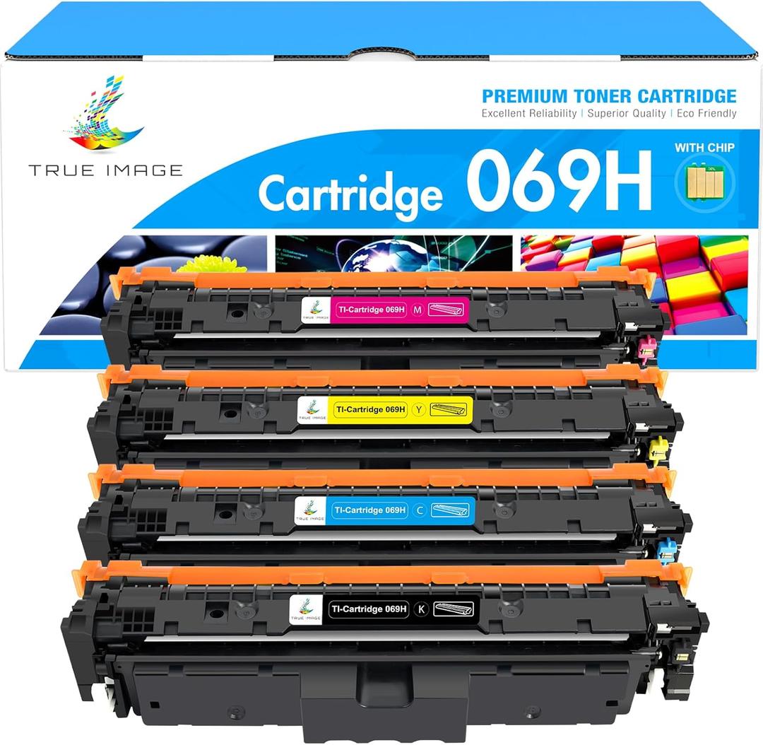 069H 069 Toner Cartridge Set: Compatible Replacement for Canon MF753Cdw Toner Cartridges 069 069H for Canon imageCLASS MF753Cdw MF751Cdw LBP674Cdw Printer Ink B/C/Y/M 4 Pack