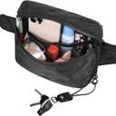 2 x Fanny Pack Waist Belt Bag Fashion Fanny Women and Men Gift Waist Pack With Adjustable Strap For Travel Running 2L Camo Black