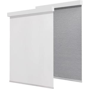100% Blackout Shades for Indoor Windows, Cordless Roller Window Shades Pull Down, Thermal Insulation & UV Protection Shades for Home,Office,Bedroom, White 35"x72"