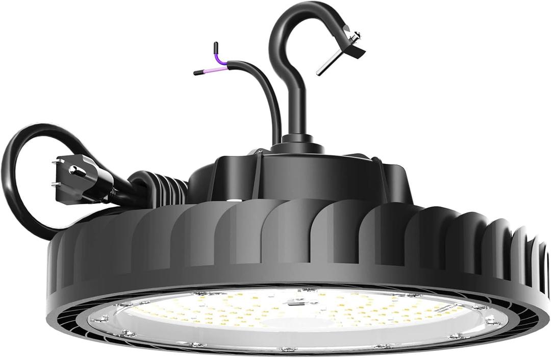 BEULT 200W High Bay LED Shop Lights 30000LM Eqv.800W MH/HPS,5000K high Bay led Lights 0-10V Dimmable,UFO LED High Bay Light for Warehouse Workshop Factory AC100V-277V 1Pack