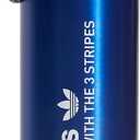 adidas Originals 600 ML (20 oz) Metal Water Bottle, Hot/Cold Double-Walled Insulated 18/8 Stainless Steel, Lucid Blue/Black/White, 20.3 Ounces