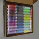 Kifmurase 100Pcs Sewing Thread Kit, Prewound Bobbins, Sewing Machine Threads, Hand Quilting Thread, Quilting Supplies for Hand Stitching, Serger, 100 Colors, 400 Yards Each