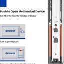 5 x LONTAN Push to Open Soft Close Drawer Slides 5 Pairs Full Extension Ball Bearing 24 Inch Heavy Duty Side Mount File Cabinet Rails Dresser Runner Kitchen Cabinet Drawer Glides 100 LB Capacity