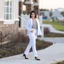 Marycrafts Women's 2 Buttons Business Blazer Pant Suit Set for Work