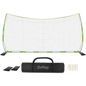 Lacrosse Backstop Net Soccer Basketball Backstop Net for Backyard Sport Netting Barrier Ball Stop Net Includes Portable Carry Bag 2 Sand Bags 4 Ground Stakes