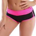 BUBBLELIME XS-XXL Sexy Booty Yoga Shorts Running Shorts Women Workout Fitness Active Wicking Yoga Tummy Control UPF30+ (Medium, Bwhb030 Pink_black)