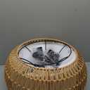 Pendant Light Shade,11.81 x 7.19 in Rattan Lamp Shade Woven Natural Paper Rope Lamp Shades,Handmade Rustic Boho Ceiling Lights Covers for Dining Room,Home Decor,Bedroom,Office,Hotel