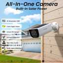Cinnado Security Cameras Wireless Outdoor - Home Security Cameras Solar & Battery Powered with 2K Color Night Vision, 2-Way Talk & Spotlight, Continuous Power, 2.4 GHz Wi-Fi, Easy Set Up, S1 4 Pack