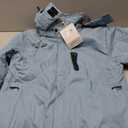 GEMYSE Men's Ski Snow Jacket Warm Winter Waterproof Coat Snowboard Rain Jacket Hooded Windproof Windbreaker (Medium, Haze Blue)