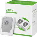 20 Pack Vacuum Bags, Effective Dust Filtration,Compatible with iRobot Roomba i& s & j Series, for i3+, i4+, i5+, i6+,J6+, i7, i7+(7550) j7, j7+, i8+, J8+, J9+, s9+ Automatic Dirt Disposal Bags