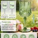 12PCS Sage Green Plastic Wine Glasses 7oz Acrylic Goblets, 2.7 x 6.7 inches