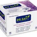 DR.EASY Odor Remover Laundry Detergent Sheets 240 loads Lavender,Easy To Carry Great For Travel,safe for baby & pets,No mess No Dyes biodegradable formula (120 Count (Pack of 1)