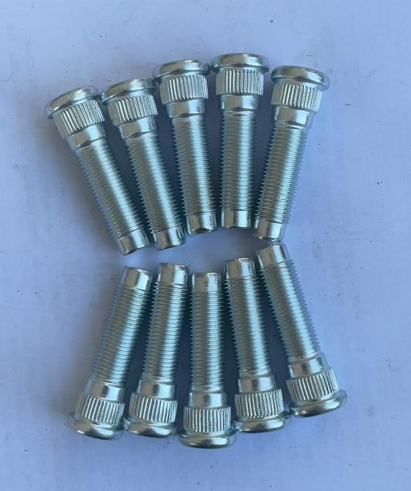 10 PCS 1/2-20 Serrated Wheel Stud Bolts 610-368 0.627 in. Knurl, 1.97 in. Length Compatible with 1994-2004 Ford Explorer Mustang, Mazda B2300 B2500 B3000 B4000 Lincoln Mercury
