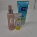 1. Clinique Moisture Surge 2. e.l.f. SKIN Suntouchable Invisible SPF 35 3. Clean & Clear Deep Action Cleanser.  Bundle