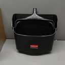 Rubbermaid Commercial Products Dustpan with Long Handle, Plastic, Black, Compatible with Any Broom for Lobby/Restaurant/Office/Home/Dog Pooper Scooper, 12.50" Wide