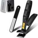 SHINLEA Nail Clippers for Seniors Thick Toenail, Professional Fingernail Toenail Clippers with Catcher, Sharp Wide Opening and Long Handle Nail Cutter for Men Women, Black