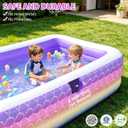 SULIFEEL Inflatable Rainbow Swimming Pool for Kids and Adults118"69"25" Oversized Outdoor Family Pool, Designed for for Backyard Garden Summer Water Party