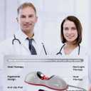 Heated Neck Stretcher with Red Light Therapy, Wireless Cervical Traction Device for TMJ Pain Relief and Shoulder Relaxer, Neck Traction Massager Pillow for Home/Office Used, Grey