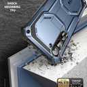 i-Blason Armorbox for Samsung Galaxy S23 Plus Case with Stand & Belt-Clip [Built-in Screen Protector] [2 Front Frames] [Military-Grade Protection] Full-Body Rugged Bumper Case with Kickstand (Blue)