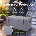 Gerrii 143 Gal Outdoor Storage Box Tarpaulin Waterproof Lockable Portable