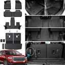 JOULARISE Floor Mats Cargo Mat Set for 2017-2023 GMC Acadia 6 Seats Captain Chairs Accessories, All-Weather TPE Trunk Mat Cargo Liner Backrest Mats SLE/SLT/AT4/DENALI(Floor Mats+2-in-1 Cargo Mat)