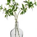 Hewory Large Glass Vase for Decor, 12in Clear Tall Farmhouse Decorative Floor Vase, Round Bubble Balloon Glass Jug Vases for Coffee Table Fireplace Mantel Entryway Living Room Bedroom Kitchen