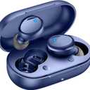 Lanteso True Wireless Bluetooth 5.3 Earbuds, 48H Playtime,Light Weight Headphones in Ear Buds Built in Mic Headset Premium Sound with Deep Bass,Clear Calls Earphones for Sports Workou Blue