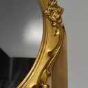 Eaoundm 14.5 x 10 inchs Smallest Oval Antique Decorative Wall Mirror Vintage Hanging Mirror (Gold)
)