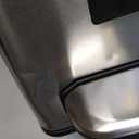 simplehuman 10 Liter / 2.6 Gallon Stainless Steel Bathroom Slim Profile Trash Can, Brushed Stainless Steel