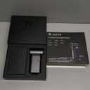 JISULIFE Portable Handheld Turbo Fan, 100 Speeds Adjustable Mini Personal Fan, 9000mAh USB Rechargeable Battery Operated, LED Display, Metal Shell with Accessories Gifts for Men Women Travel- Grey