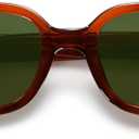 SOJOS Rectangle Sunglasses for Women Vintage Trendy Outdoor Travel Sun Glasses Square Frame SJ2218 (Red Tortoise)