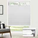 LazBlinds No Tools No Drill Cordless Cellular Shades, Top Down Bottom Up (TDBU) Honeycomb Shades for Home, Blackout Light Blocking Thermal Insulation Blinds for Windows, 34" W x 64" H, White