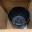 D'vine Dev 8 Inch Plastic Planter Pots for Plant Pot with Drainage Hole and Seamless Saucers, Black Color, 74-X-B-1