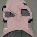 SUNFURA Small Dog Coat with Harness Built in, Warm Dog Jacket Winter with Zipper On Back, Waterproof Pet Snow Jacket Snowsuit Pet Sweater Clothes for Schnauzer, Yorkshire Terrier, Pink S