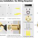 GOODATE 23.6 Inch Battery Operated Wall Sconce, 12000mAh Rechargeable Wall Sconce with Remote Control, Dimmable LED Wireless Wall Light for Bedroom, Living Room, 15 Colors, 180 Rotate, Gold, 1 Pack