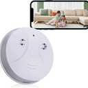1080P Indoor Camera Smoke Detector with Night Vision with Night Vision and Motion Detection for Home,Business