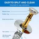Universal Bathroom Sink Stopper & Hair Catcher, Stainless Steel Drain Filter Strainer, Anti-Clog Pop Up Drain Stopper for US Standard Bathroom Sinks (1PCS)