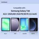 Ambison [2 Pack] Matte Glass Screen Protector Compatible with Samsung Galaxy Tab A11+/A9+/S10 Fe/S9 fe (11 inch 2025 Released), Anti-Glare & Fingerprints/Tempered Glass/Bubble Free,Tablet A11+/+/S9 fe Model
