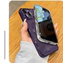 Spevert Magnetic Clear Case for iPhone 13 Pro Max with Camera Lens Protector Full Protection Case Compatible with MagSafe Elegant Anti-Scratch Case Cover 6.7 Inch (Purple)